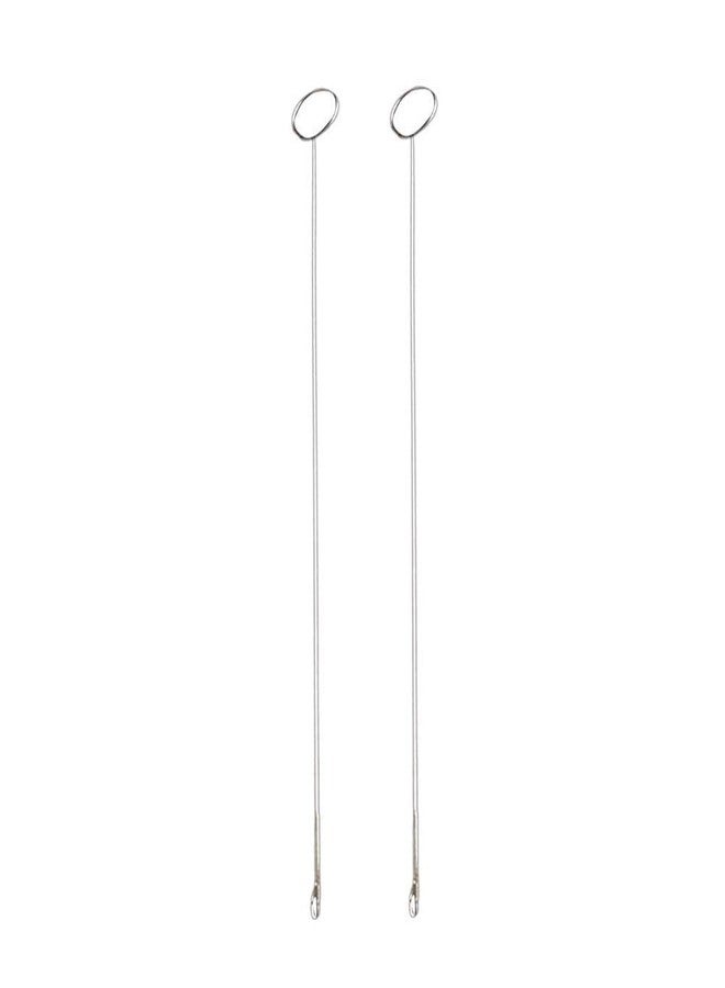 NTGS Loop Turner Hook for Sewing - 2 Pcs Stainless Steel Fabric Tube Turner Tool for Straps, Belts, Bias Tubes, Button Loops, DIY Crafts & Tailoring - Image 3